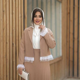 کت دامن پلیسه ژینا - آبی / یک